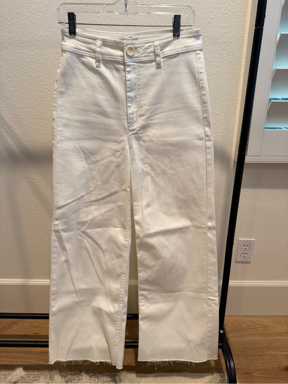 Oat New York Cream high rise wide-leg stretch Jeans